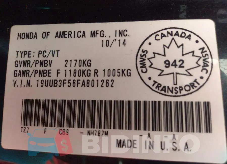 19UUB3F56FA801262 Photo# 9