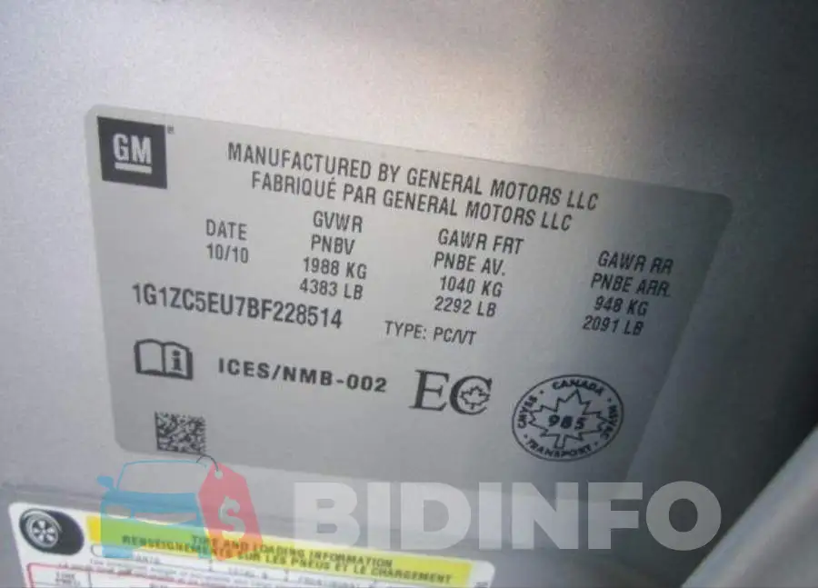 1G1ZC5EU7BF228514 Photo# 6
