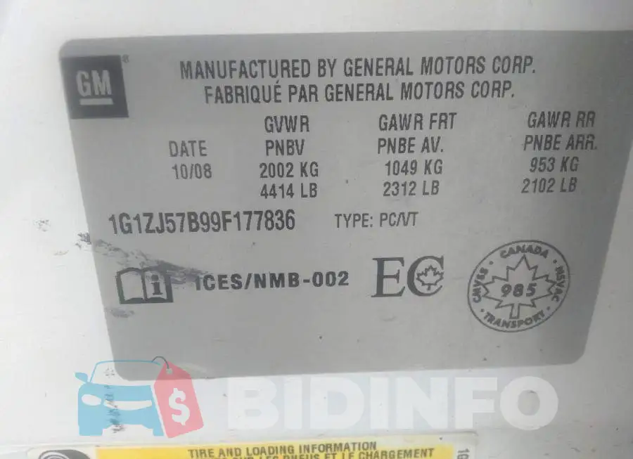 1G1ZJ57B99F177836 Photo# 9