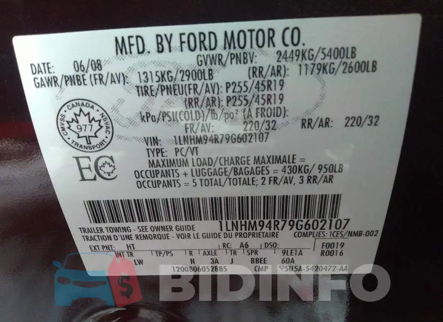 1LNHM94R79G602107 Photo# 9