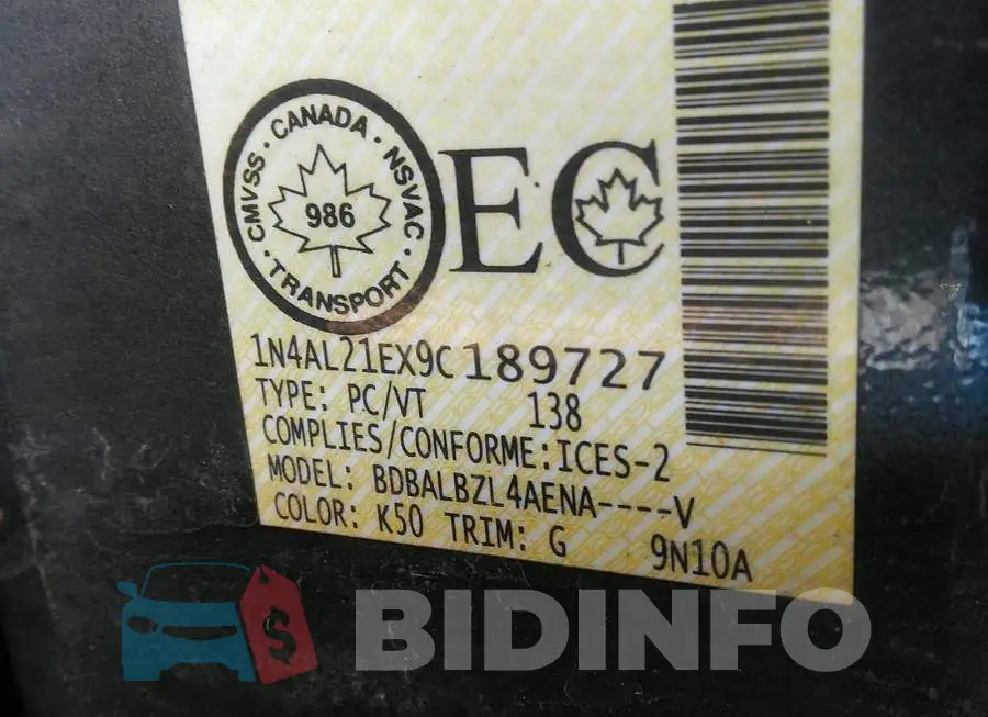 1N4AL21EX9C189727 Photo# 9