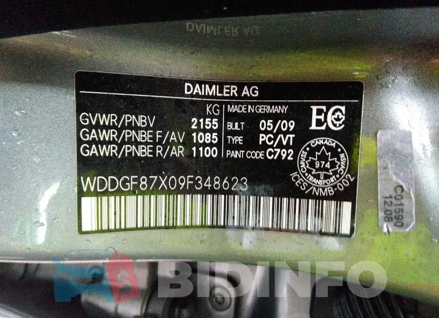 WDDGF87X09F348623 Photo# 9