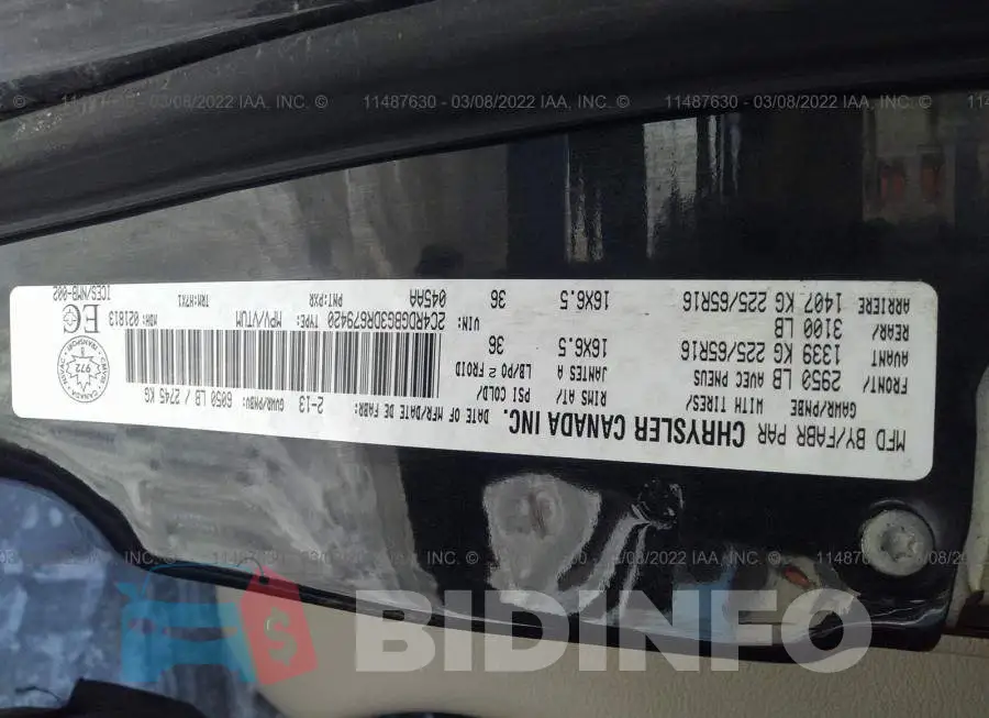 2C4RDGBG3DR679420 Photo# 9