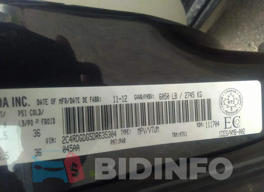 2C4RDGDG5DR635304 Photo# 9