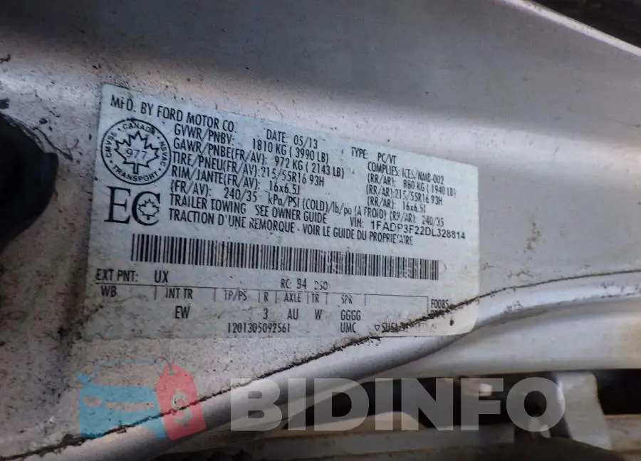 1FADP3F22DL328814 Photo# 9