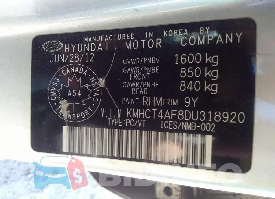 KMHCT4AE8DU318920 Photo# 9