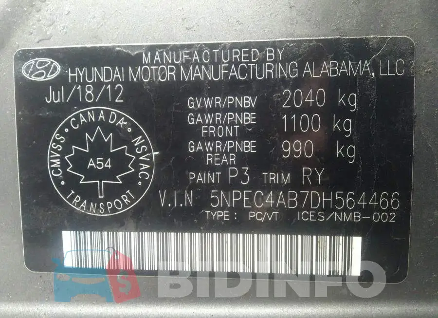 5NPEC4AB7DH564466 Photo# 9