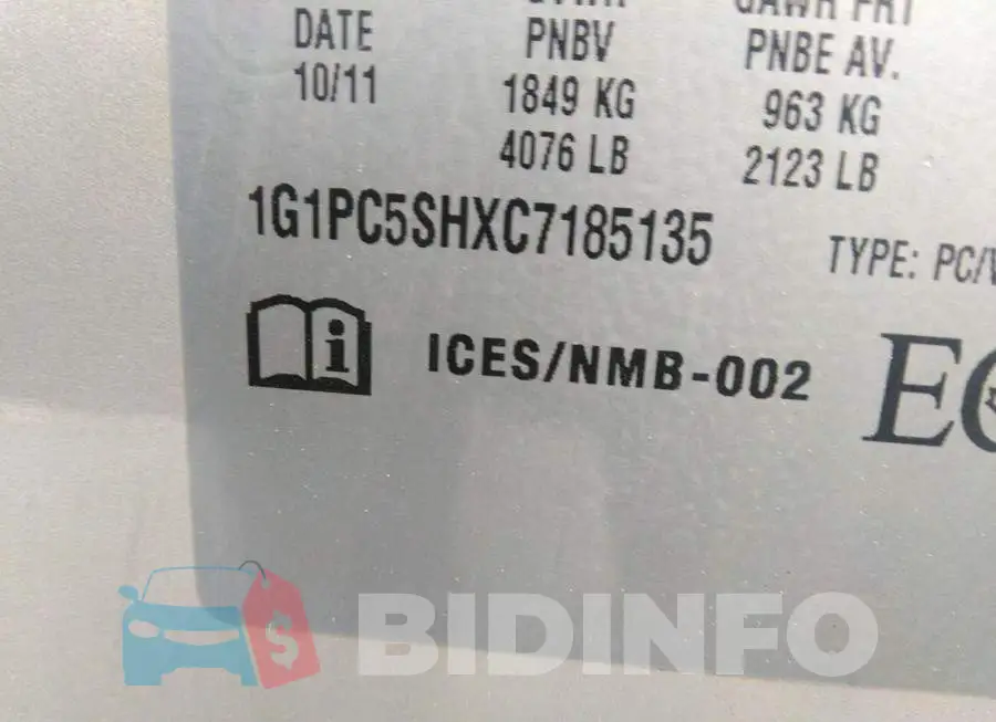 1G1PC5SHXC7185135 Photo# 9