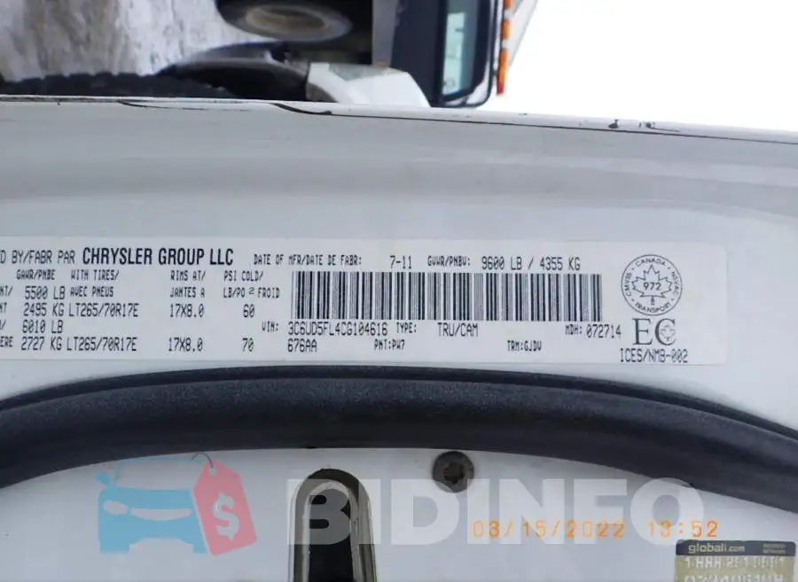 3C6UD5FL4CG104616 Photo# 8