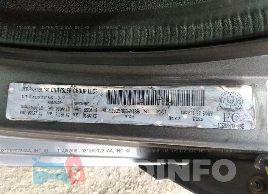 1C3CCBAB6CN241296 Photo# 9