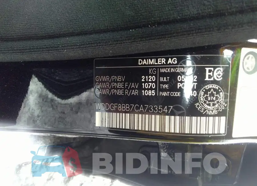 WDDGF8BB7CA733547 Photo# 9