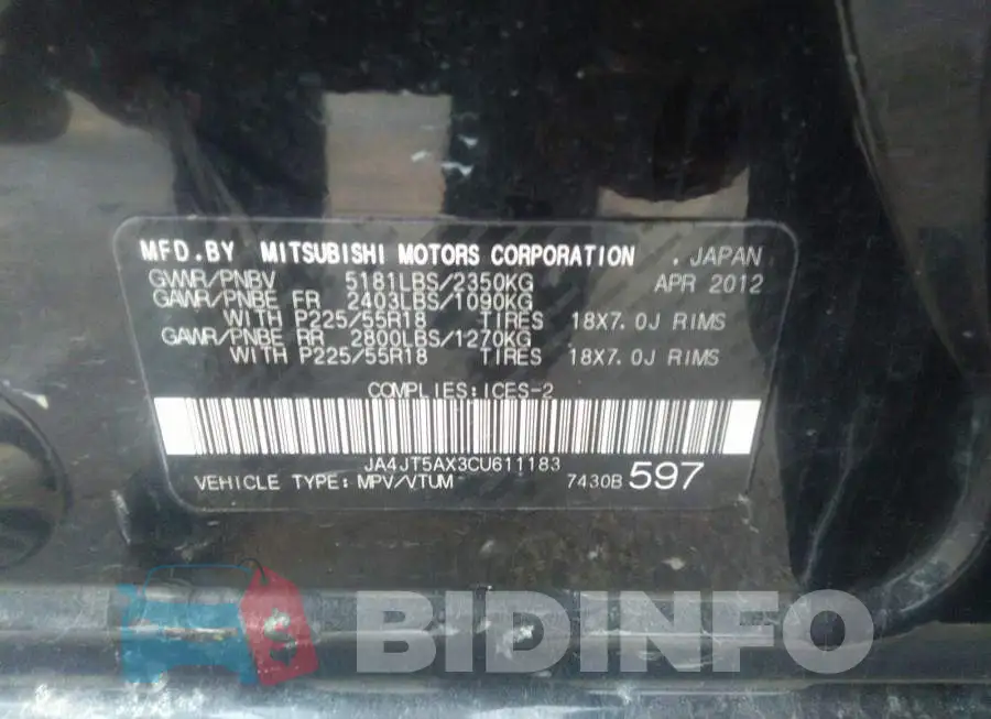 JA4JT5AX3CU611183 Photo# 9