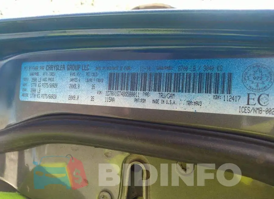 1D7RV1GT4BS580011 Photo# 9