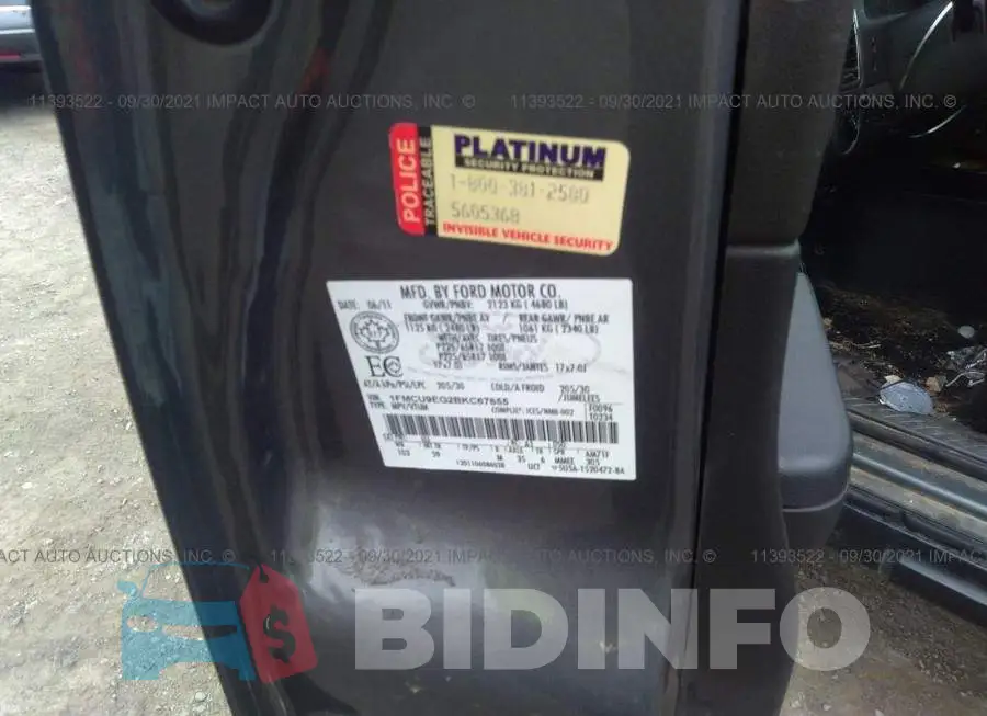 1FMCU9EG2BKC67655 Photo# 9