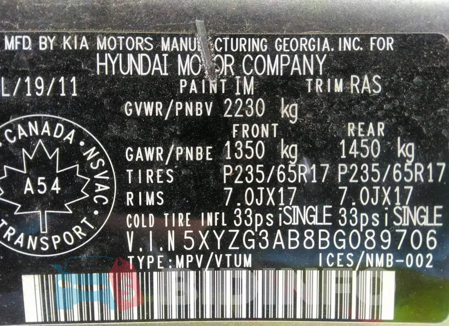 5XYZG3AB8BG089706 Photo# 9
