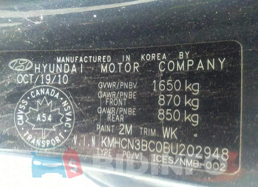 KMHCN3BC0BU202948 Photo# 9