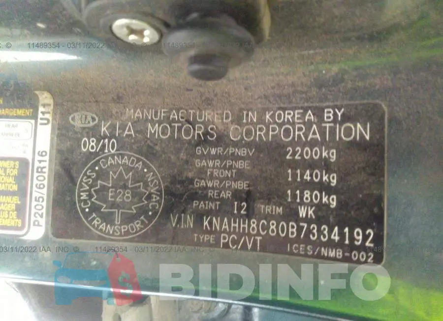 KNAHH8C80B7334192 Photo# 9