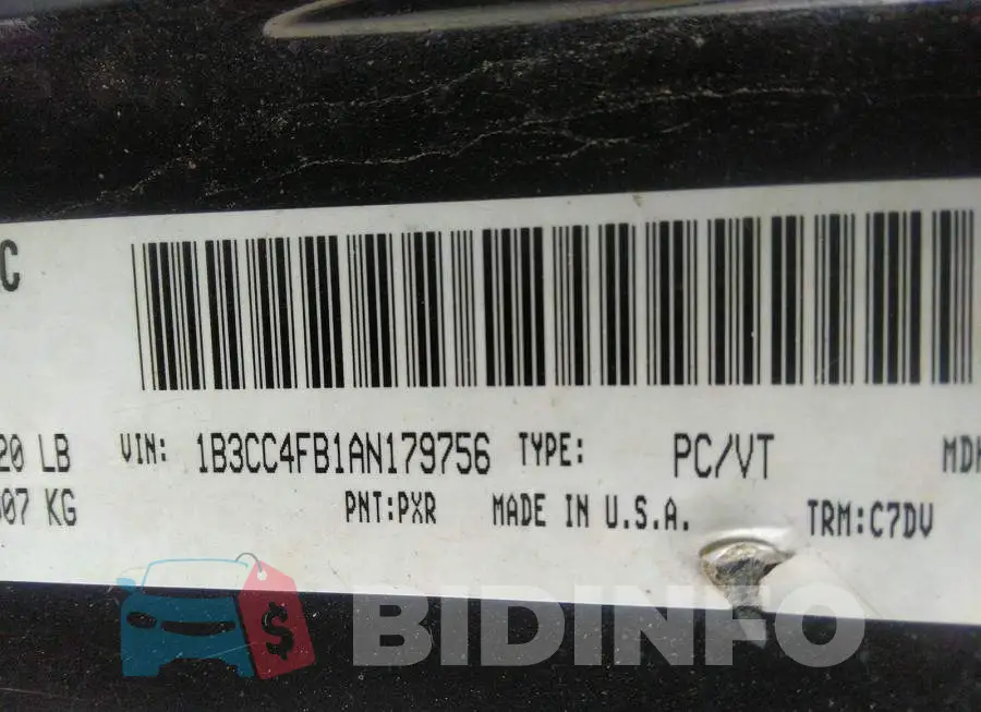 1B3CC4FB1AN179756 Photo# 9