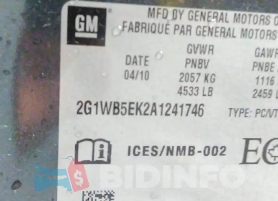 2G1WB5EK2A1241746 Photo# 9