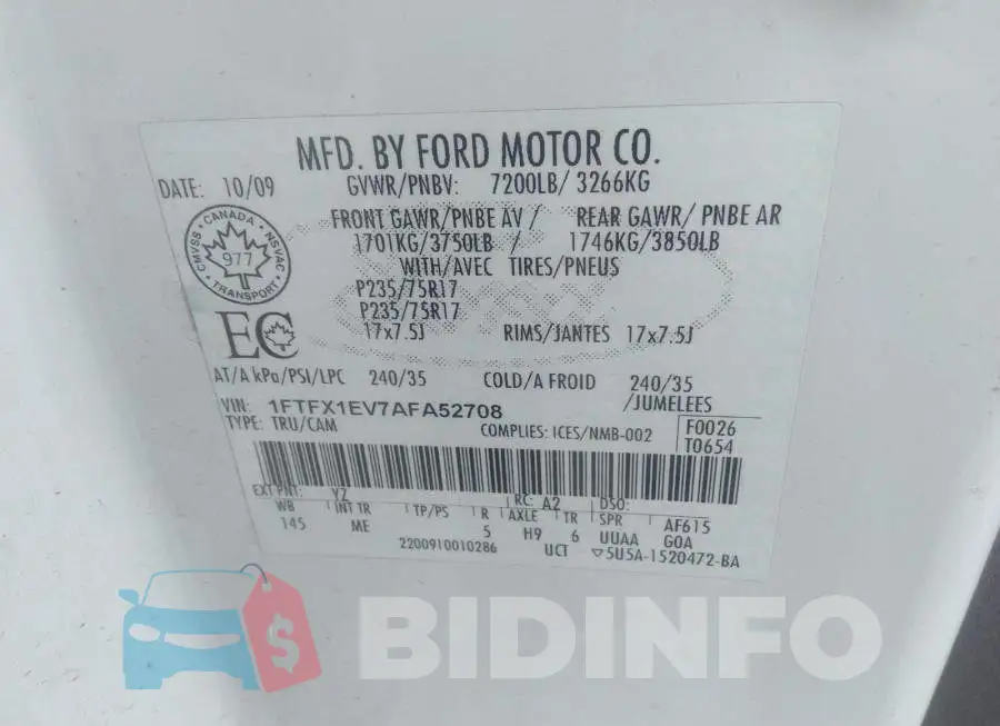 1FTFX1EV7AFA52708 Photo# 9