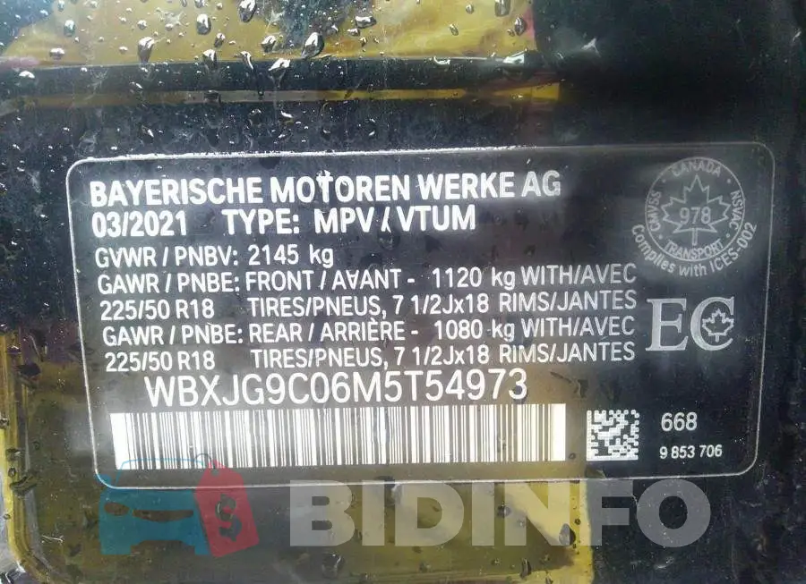 WBXJG9C06M5T54973 Photo# 9