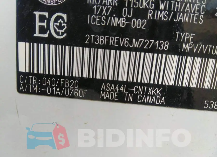 2T3BFREV6JW727138 Photo# 9