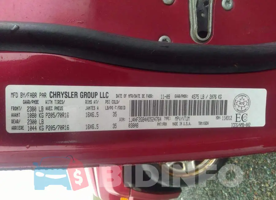 1J4NF2GB4AD524764 Photo# 9