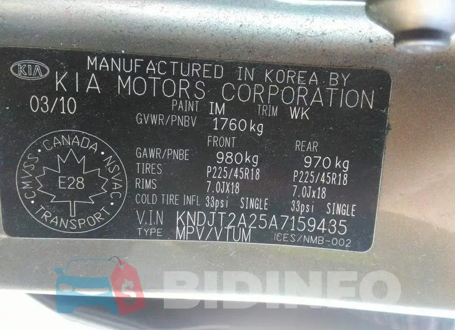 KNDJT2A25A7159435 Photo# 9