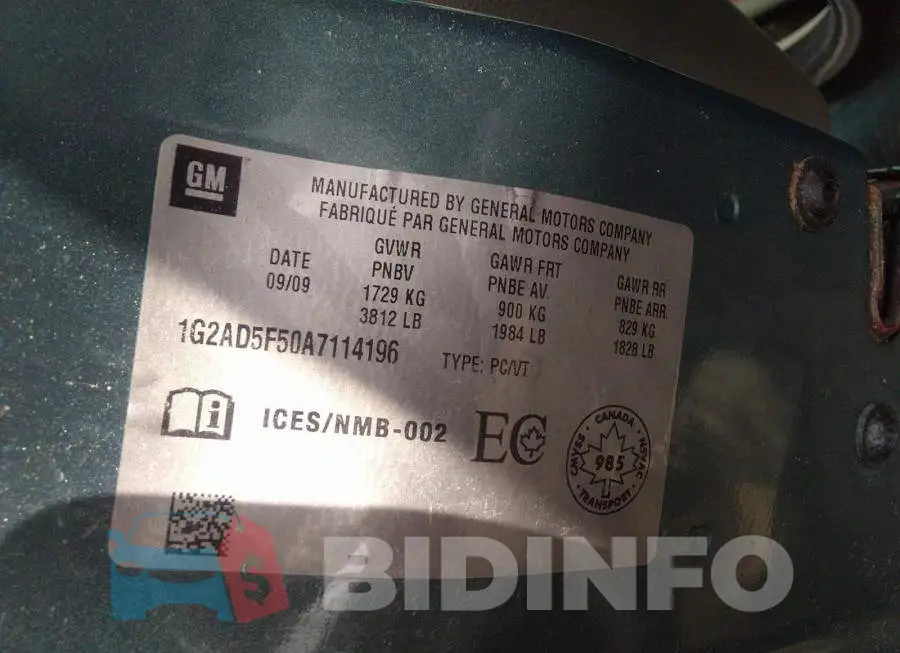 1G2AD5F50A7114196 Photo# 9