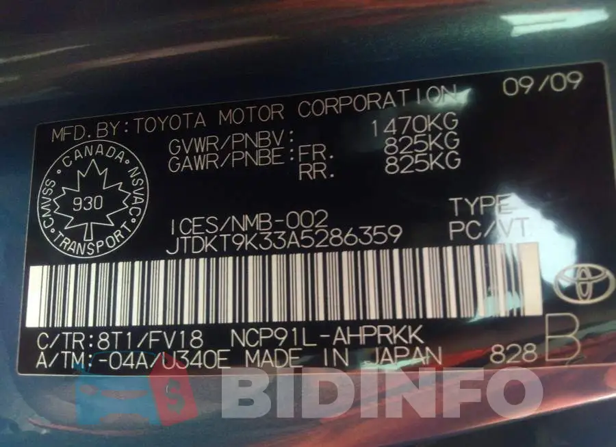 JTDKT9K33A5286359 Photo# 9
