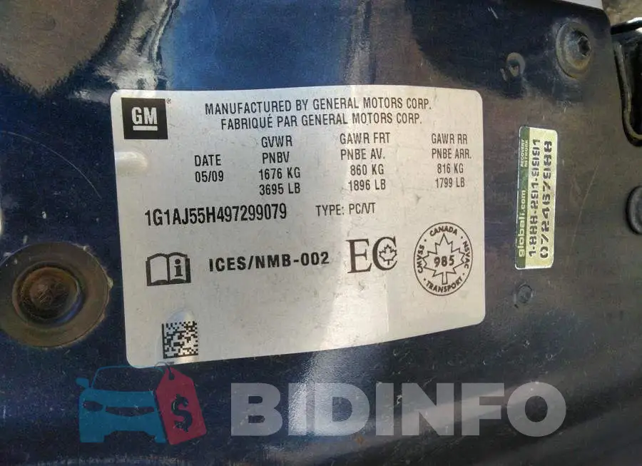 1G1AJ55H497299079 Photo# 9