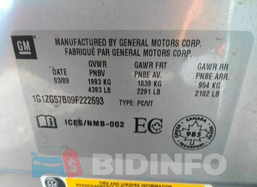 1G1ZG57B09F222693 Photo# 9