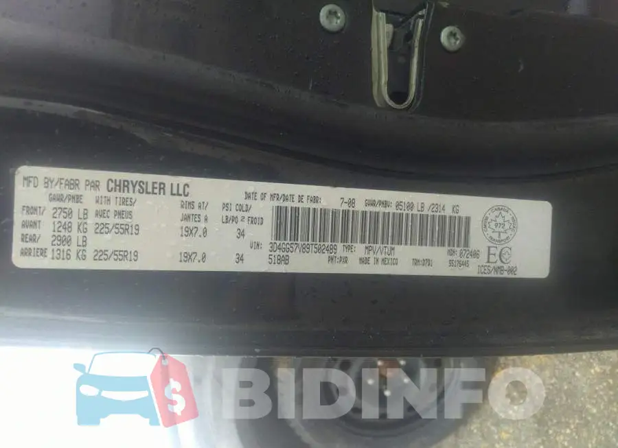 3D4GG57V89T502489 Photo# 9