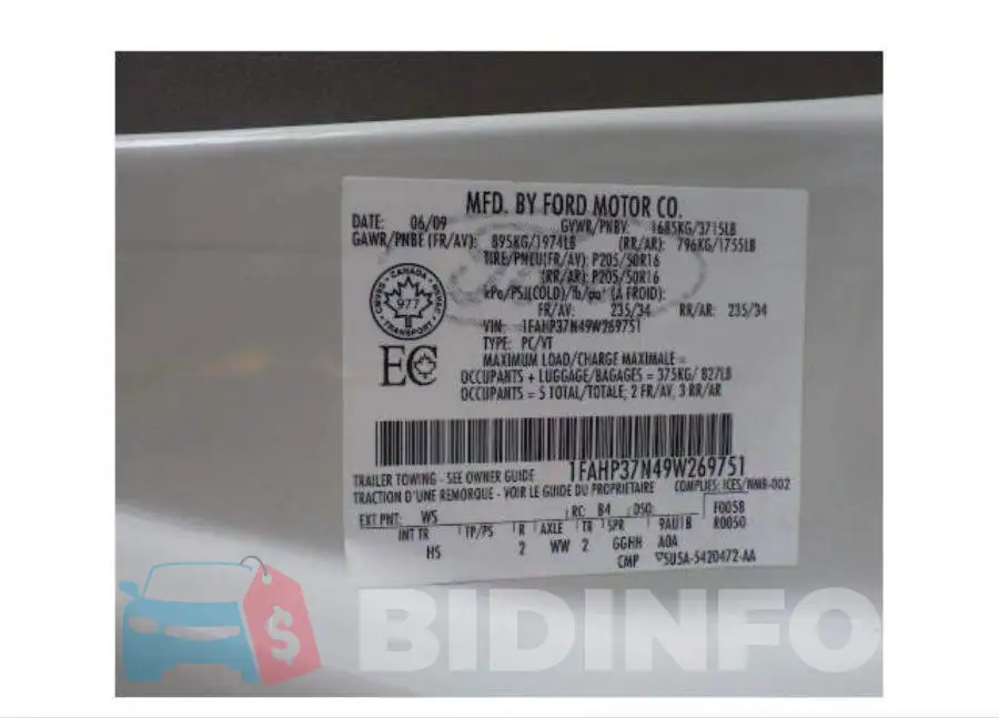 1FAHP37N49W269751 Photo# 7