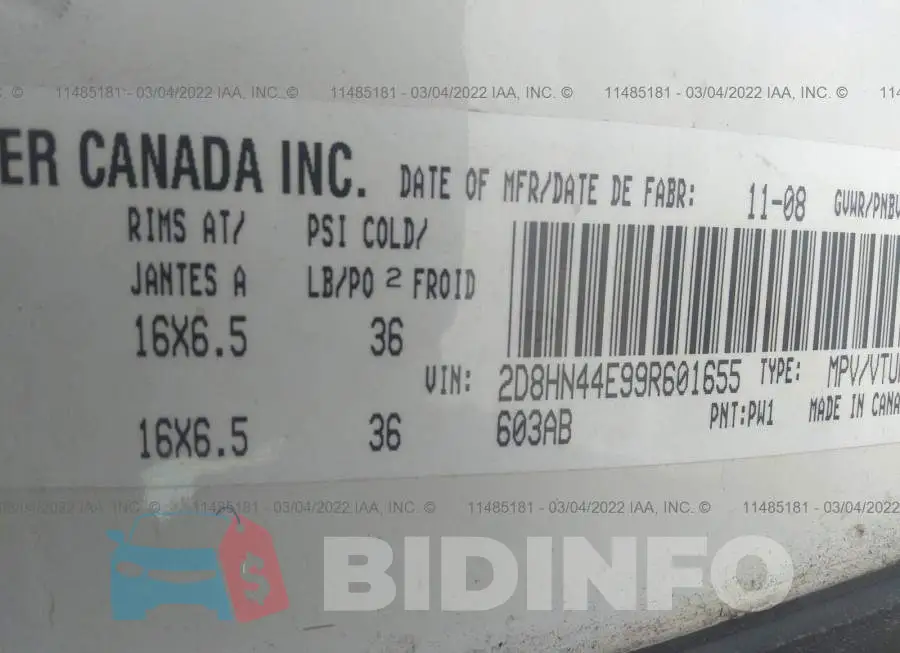 2D8HN44E99R601655 Photo# 10