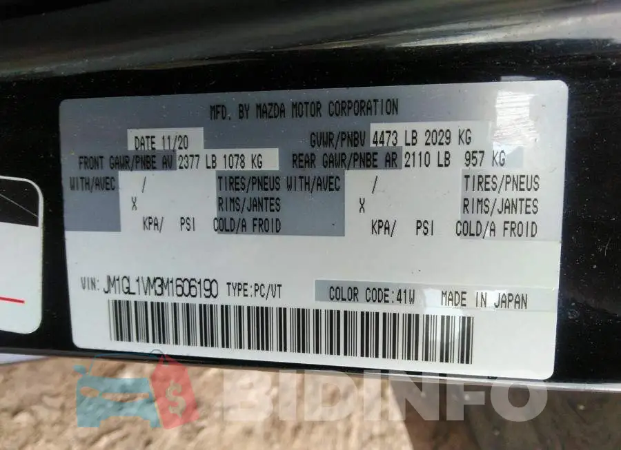 JM1GL1VM3M1606190 Photo# 9