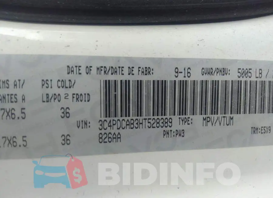 3C4PDCAB3HT528389 Photo# 9