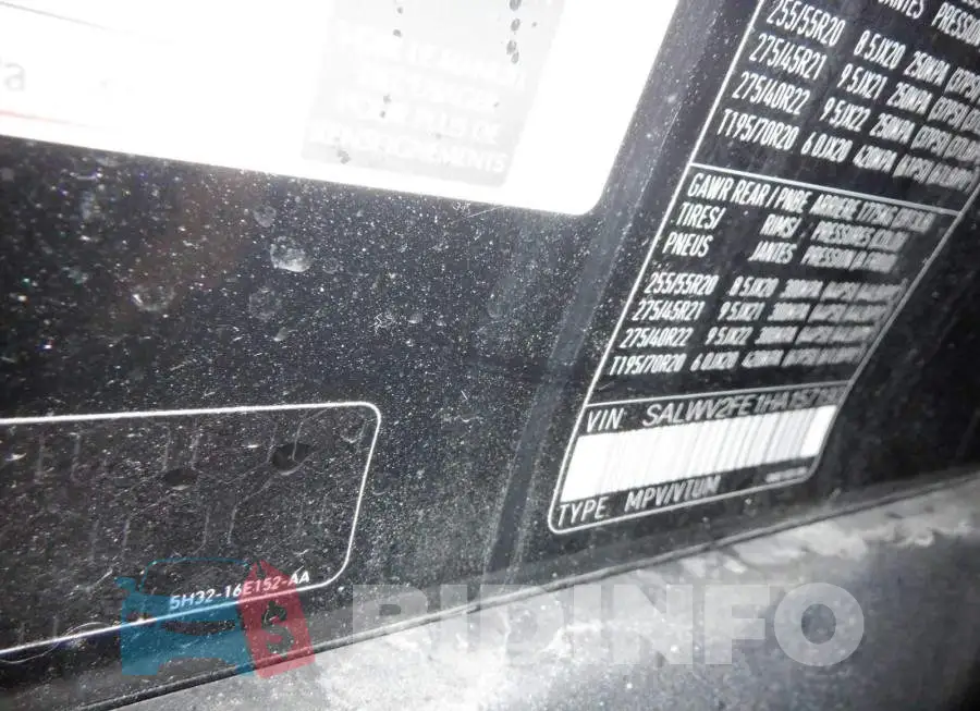 SALWV2FE1HA157190 Photo# 9