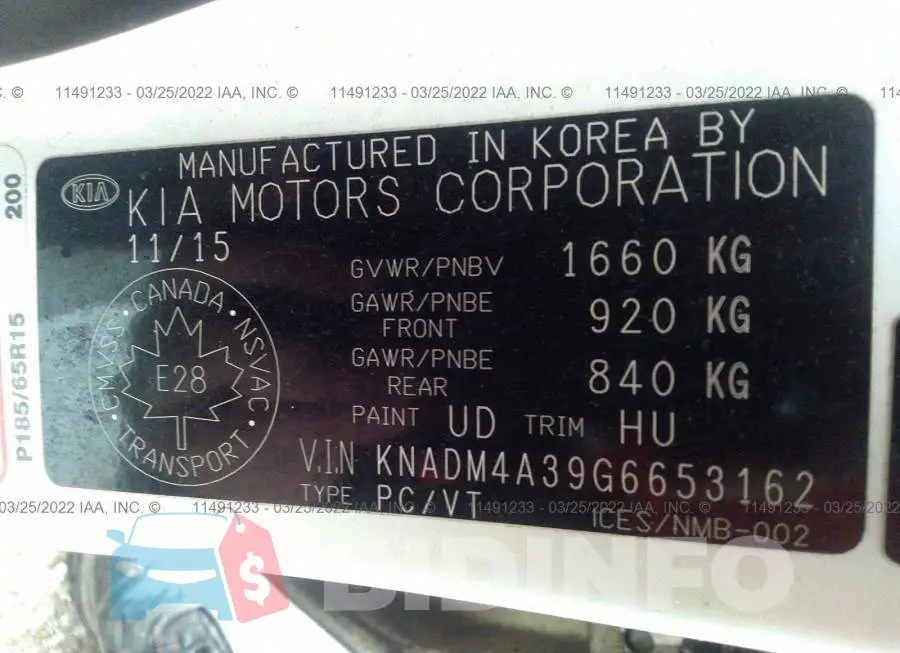 KNADM4A39G6653162 Photo# 9