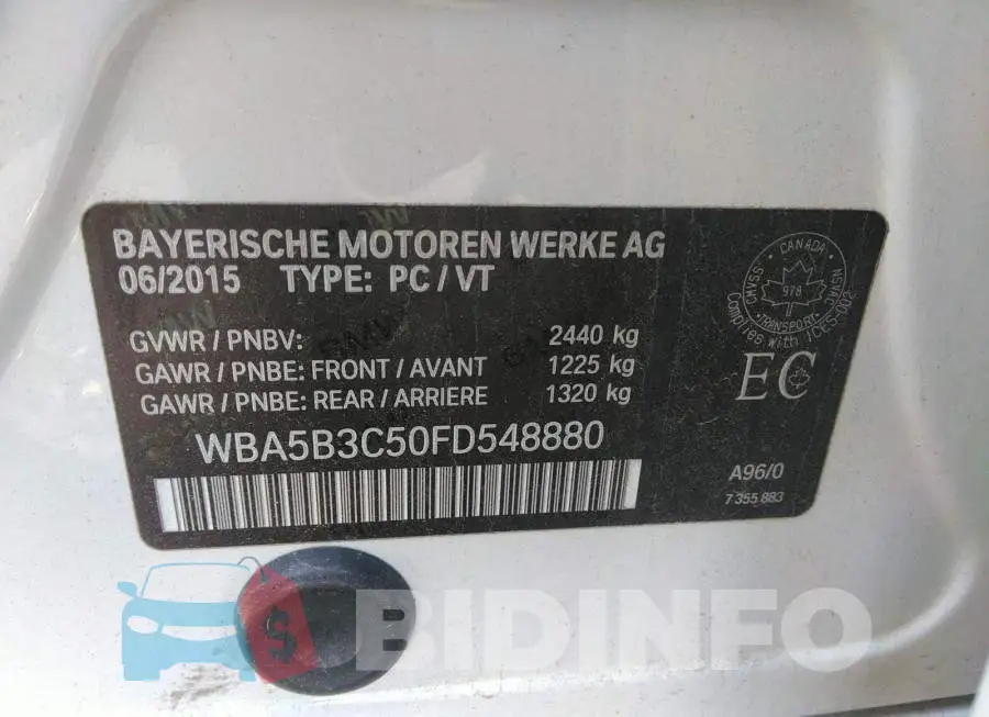 WBA5B3C50FD548880 Photo# 9