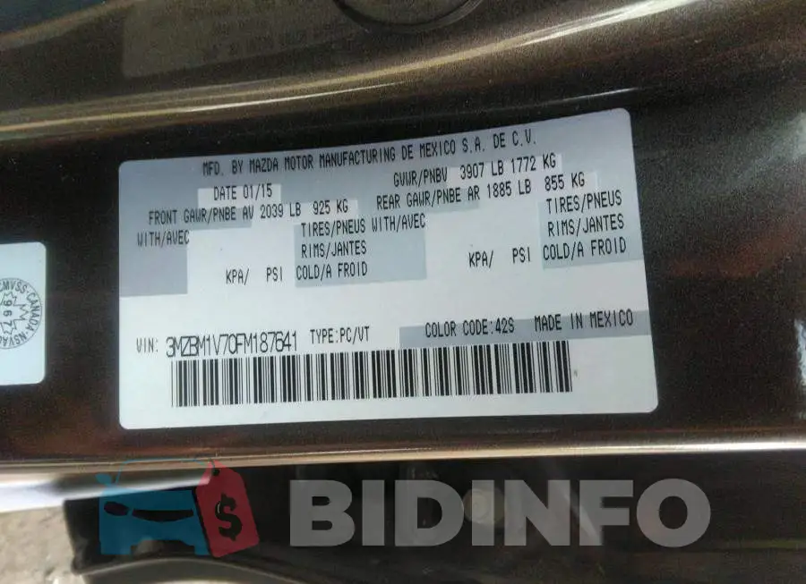 3MZBM1V70FM187641 Photo# 9