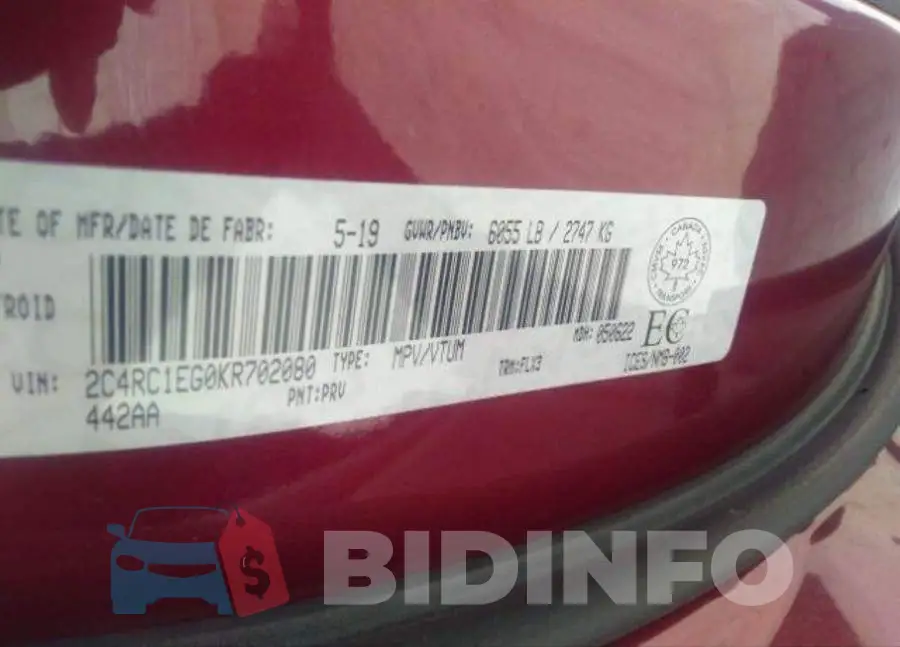 2C4RC1EG0KR702080 Photo# 10