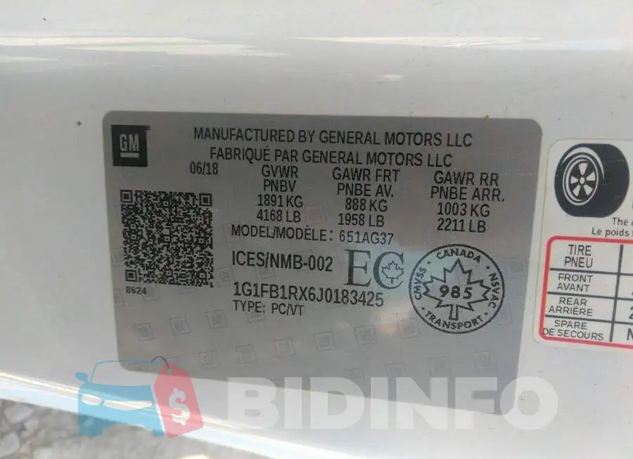 1G1FB1RX6J0183425 Photo# 9