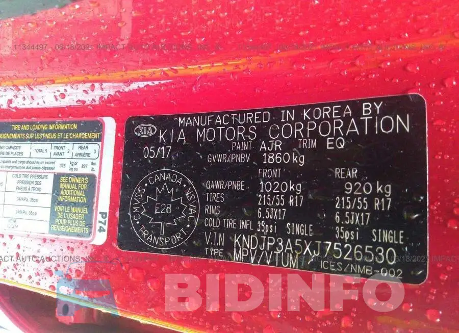 KNDJP3A5XJ7526530 Photo# 9