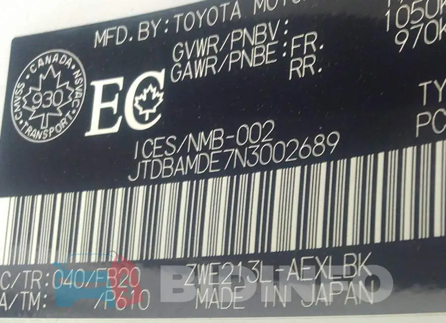 JTDBAMDE7N3002689 Photo# 9