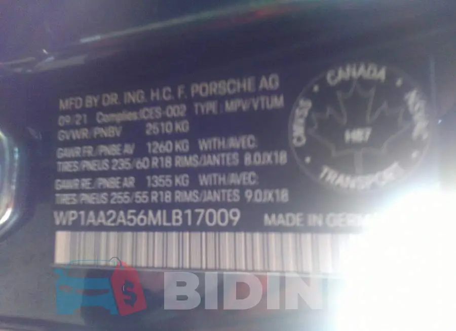 WP1AA2A56MLB17009 Photo# 9