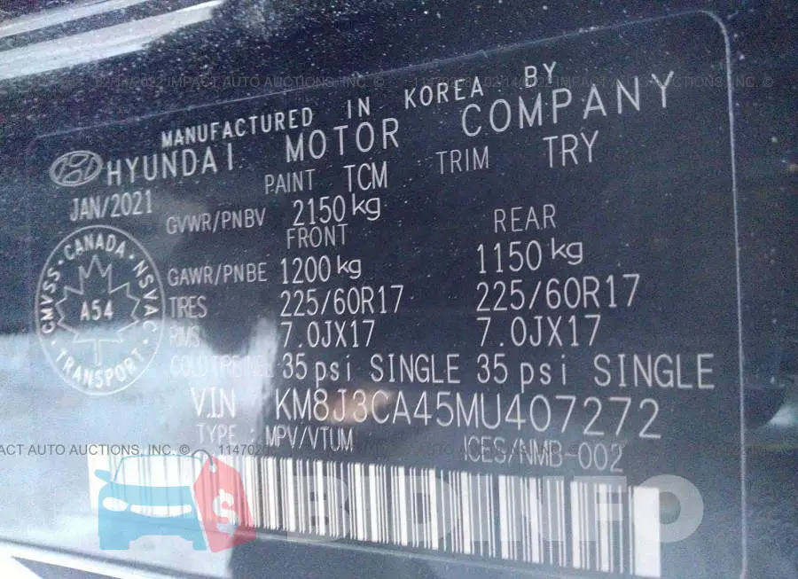 KM8J3CA45MU407272 Photo# 9