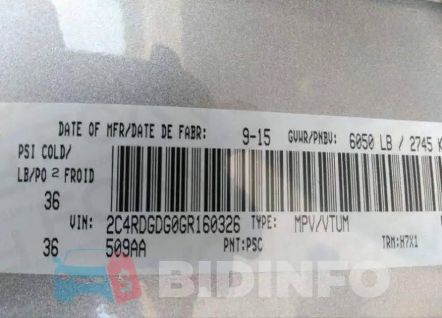 2C4RDGDG0GR160326 Photo# 10