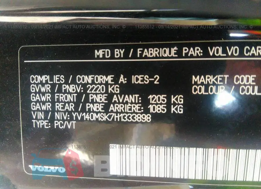 YV140MSK7H1333898 Photo# 9