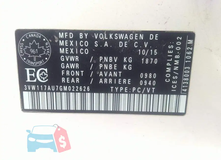 3VW117AU7GM022626 Photo# 9